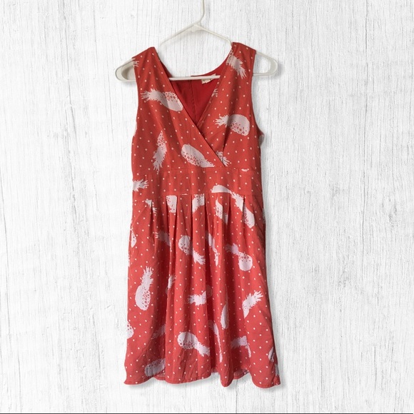 Maison Jules Dresses & Skirts - Maison Jules Polka Dot Pineapple Wrap Dress